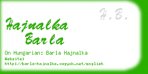 hajnalka barla business card